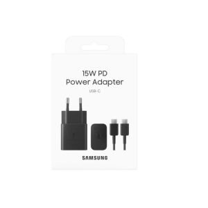 Kucni punjac Samsung Original 15W Type C + kabal Black T1510