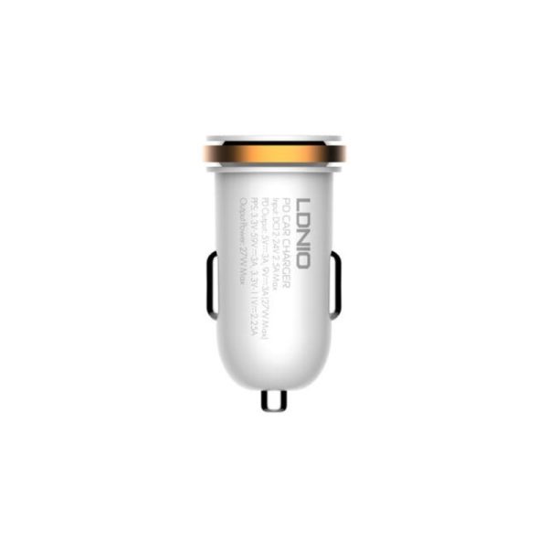 Auto punjac LDNIO C22Q 27W PD Type C + Type iPhone kabal