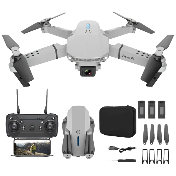 Extralink Dron, kamera FullHD, 1800mAh, 3 baterije, WiFi - E88 Pro Drone Set+3 batteries+case