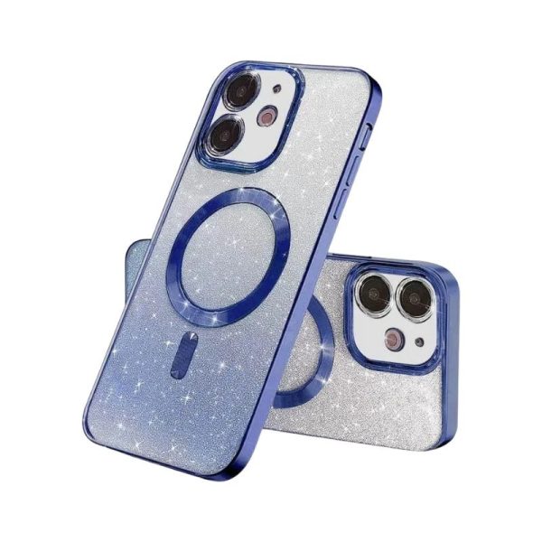 MagSafe glitter maskica iPhone 15 Pro Blue