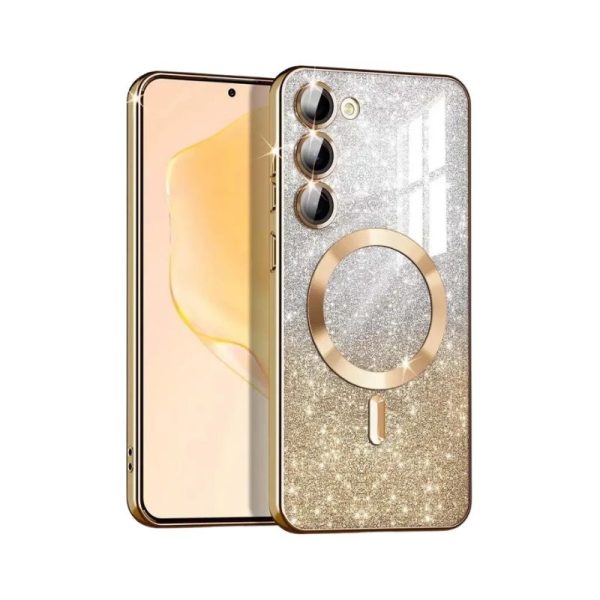 MagSafe glitter maskica Samsung A06 Gold