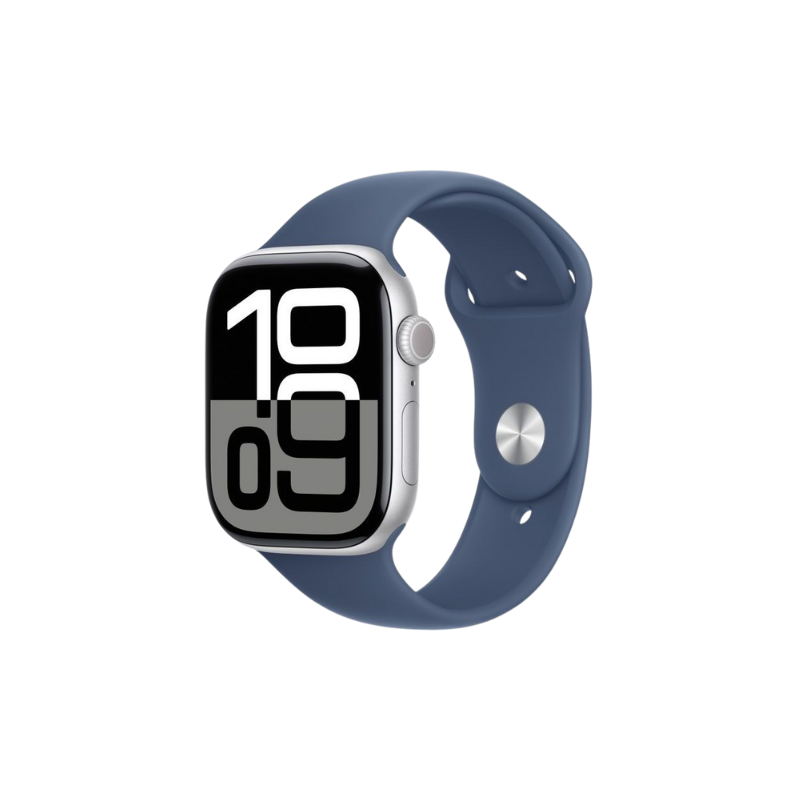 Apple Watch Series 10 GPS 46mm Silver Aluminium Case+Denim SB MWWM3 M/L