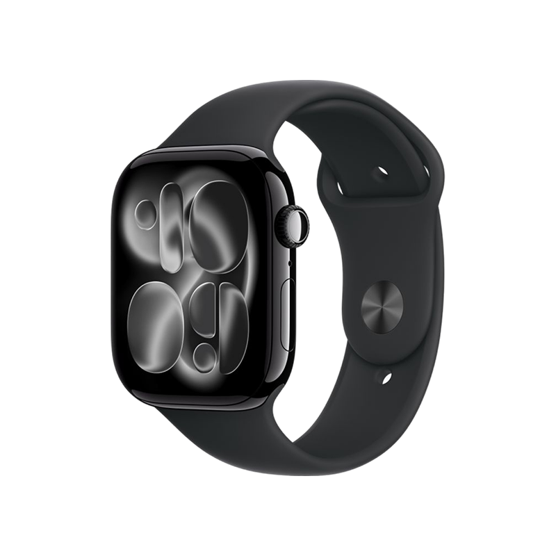 Apple Watch Series 11 GPS 42mm Jet Black Aluminium Case With Black Sport Band MEQT4 S/M