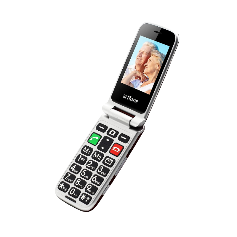 Telefon na tipke Artfone CF241A preklop Red