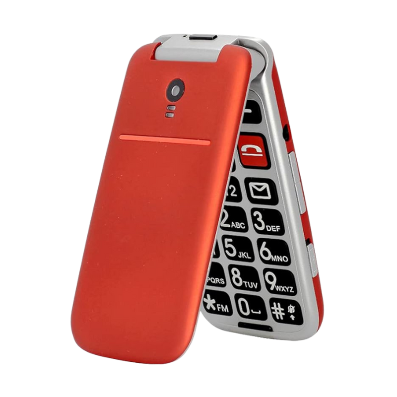 Telefon na tipke Artfone CF241A preklop Red