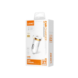 Auto punjac LDNIO C22Q 27W PD Type C + Type iPhone kabal