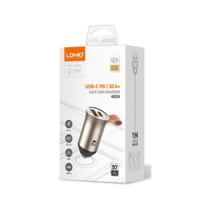 Auto punjac LDNIO C509Q 30W PD QC4+ USB + iPhone kabal