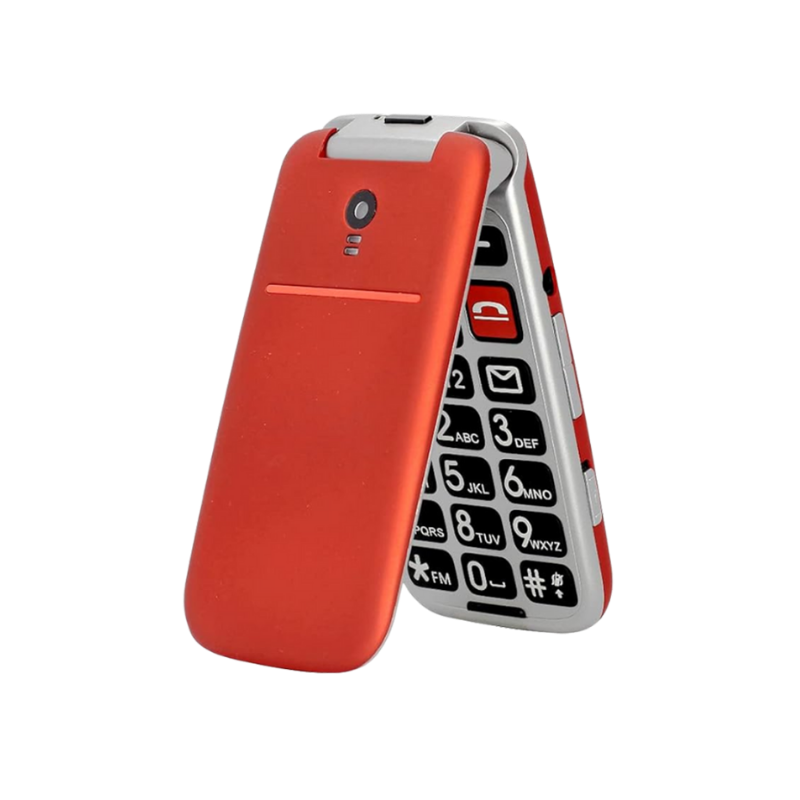 Telefon na tipke Artfone CF241A preklop Red